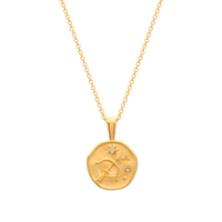 Murkani Sagittarius Necklace - Zodiac series - Gold front view