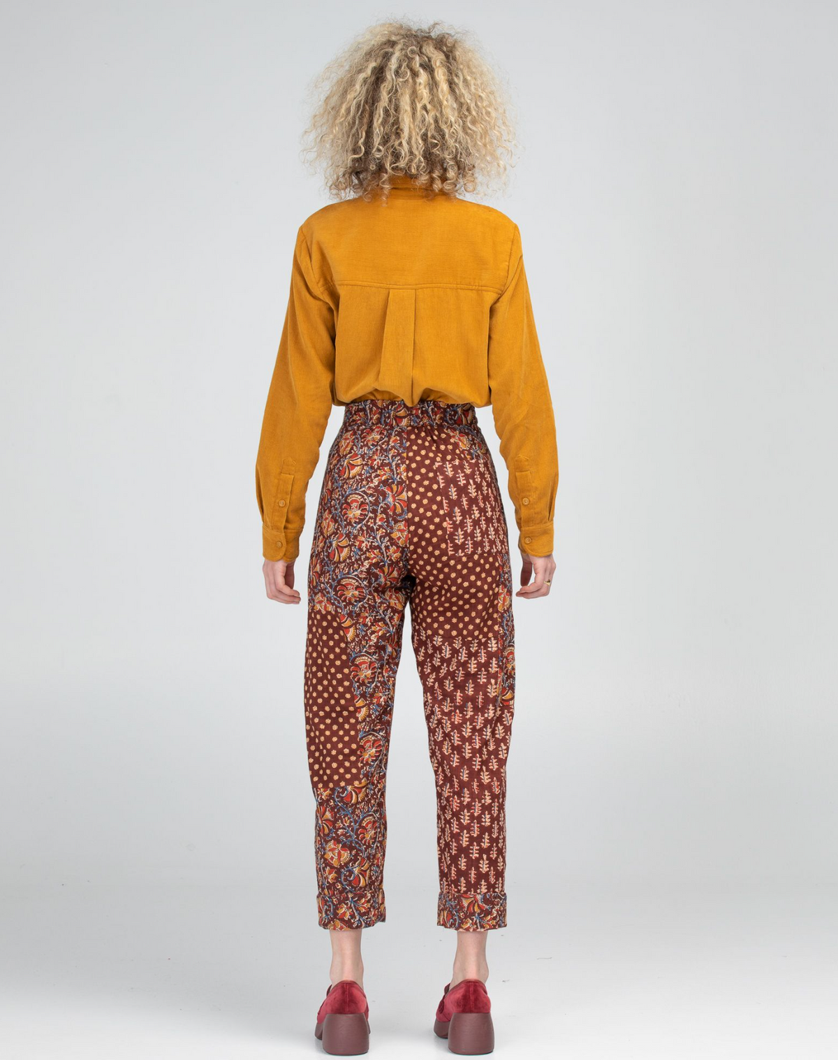 juliette pants by boom shankar are block print boho fitted pants