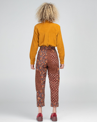 juliette pants by boom shankar are block print boho fitted pants