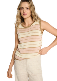 Solene Stripe Tank - Dusty PInk
