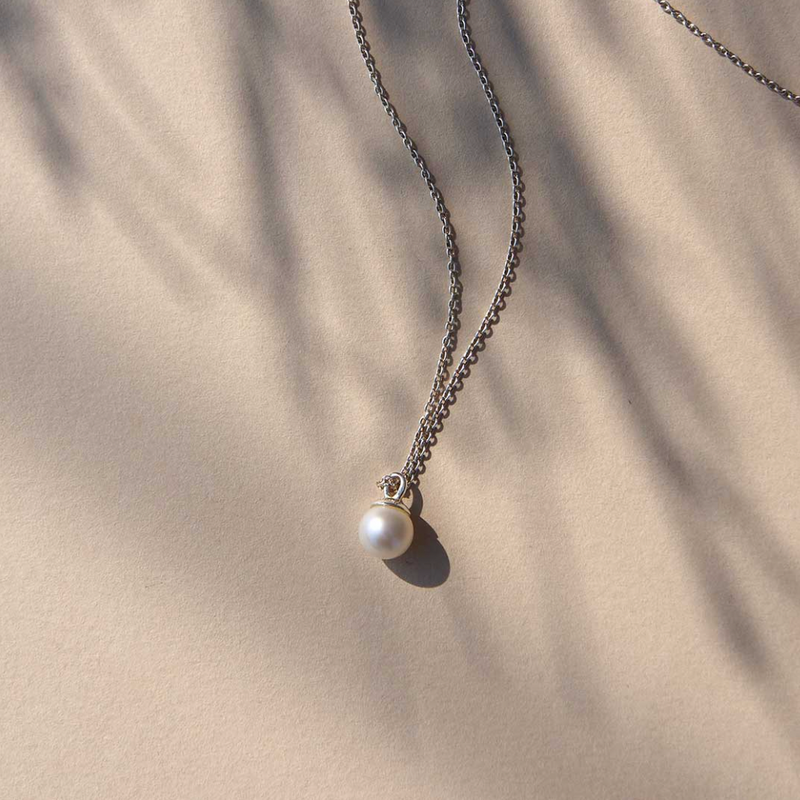 Silver Pearl Necklace