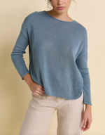 long sleeve knitted linen blend tops for women by little lies