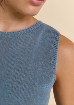 speckle spring tank by little lies is a linen blend sleeveless tank top