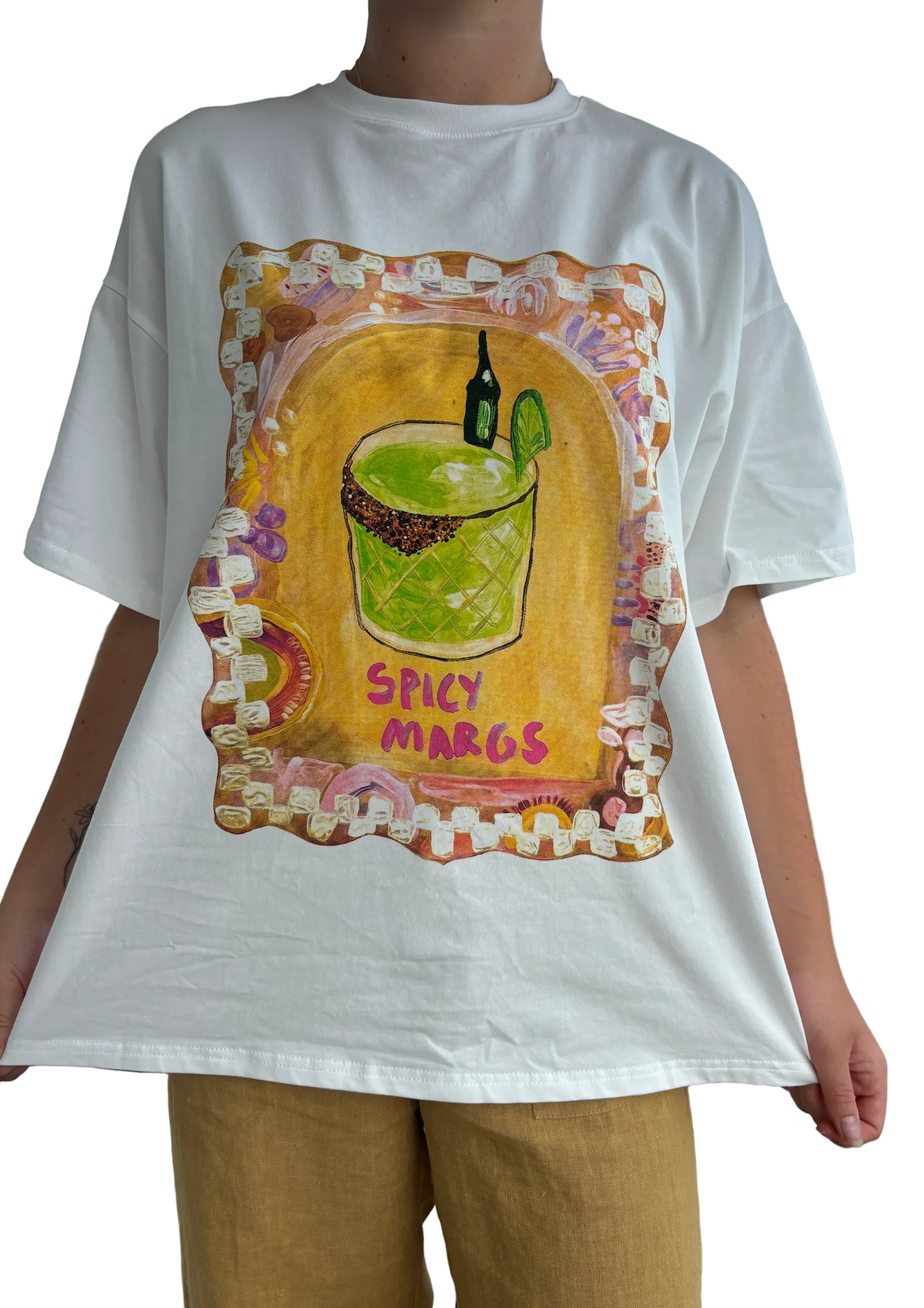 spicy marg tee by frankie in cotton