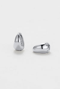 Steph Hoop Earrings Small - Silver