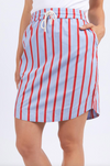 strike skirt by foxwood is a cotton stripe short skirt now on sale