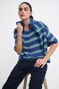 Stripe Button Top - Little Lies