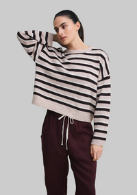 A super soft striped knit jumper by little lies 
