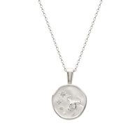 Murkani Taurus Necklace - Zodiac series - Silver front view
