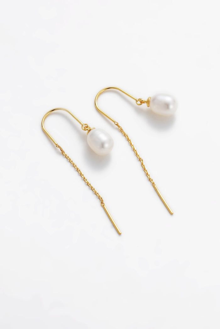 Talia Thread Earrings - Gold