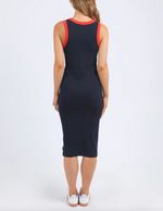 the union rib dress by foxwood is a slim fit tank style dress