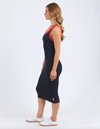 the union rib dress by foxwood is a slim fit tank style dress