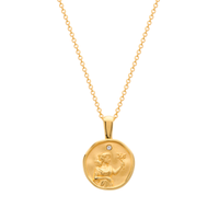 Murkani Virgo Necklace - Zodiac series - Gold front view