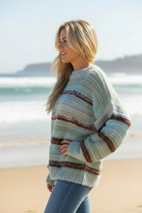Willow Cosy Stripe Knit - Blue