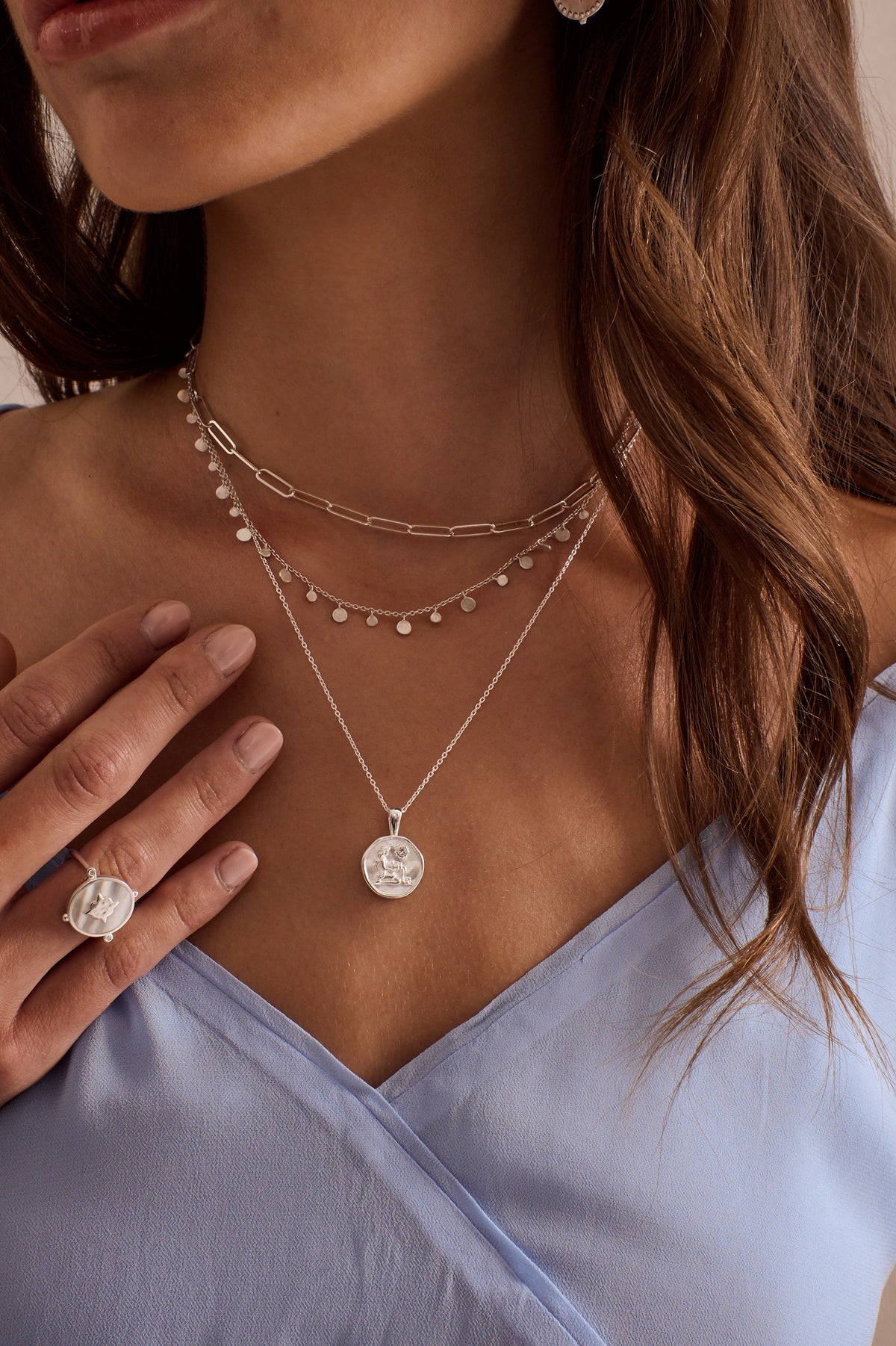 Murkani Aquarius Necklace - Zodiac series in sterling silver