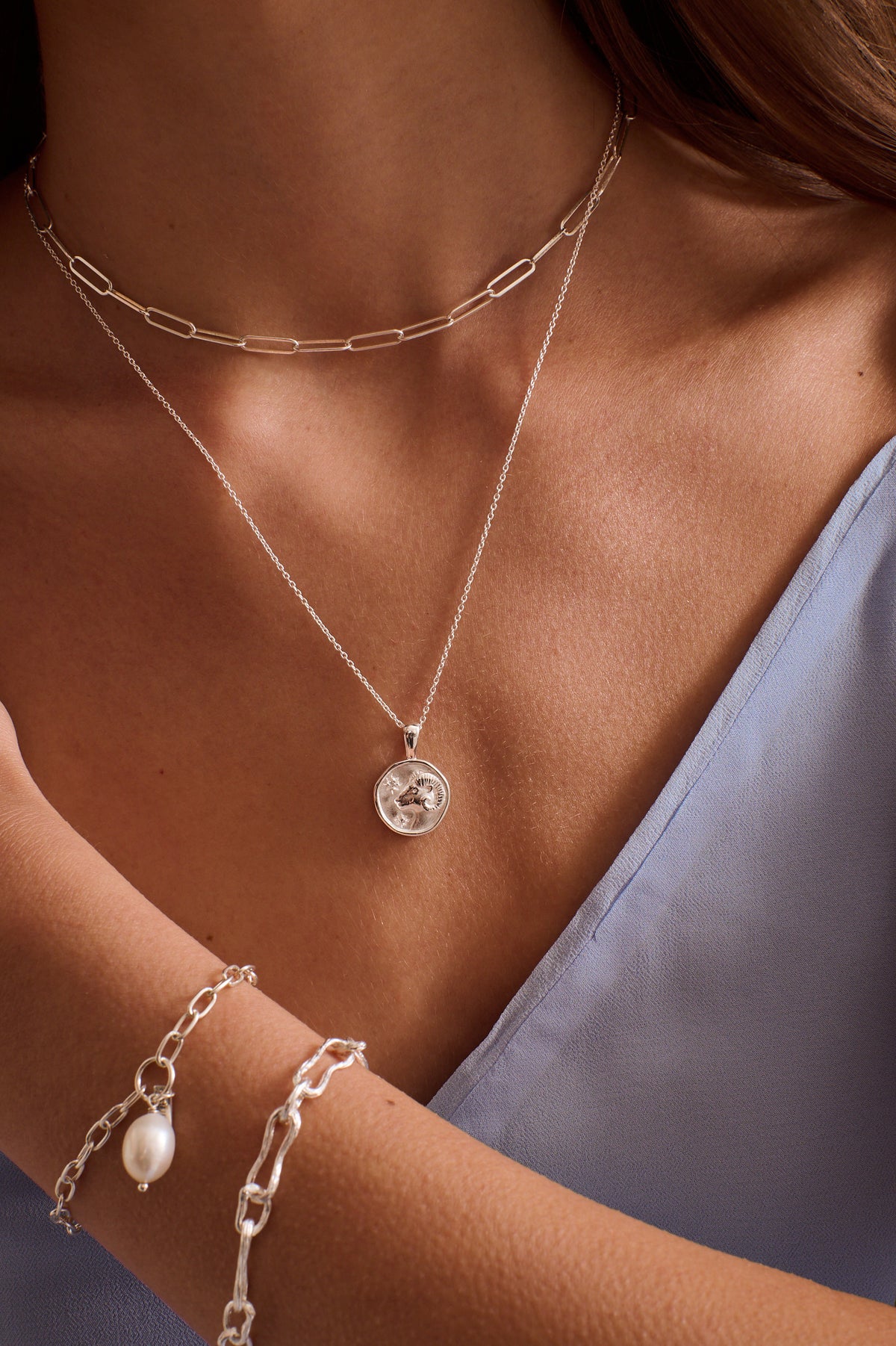 Murkani Aries Necklace - Zodiac series - Sterling Silver pendant