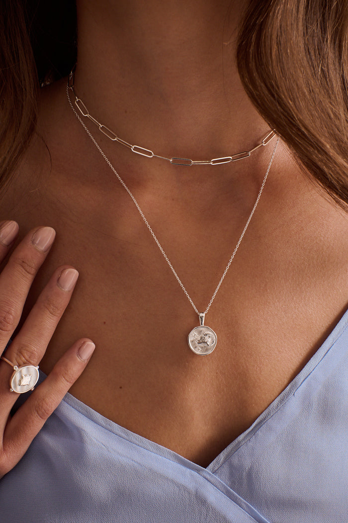 Murkani Aries Necklace - Zodiac series - Sterling Silver