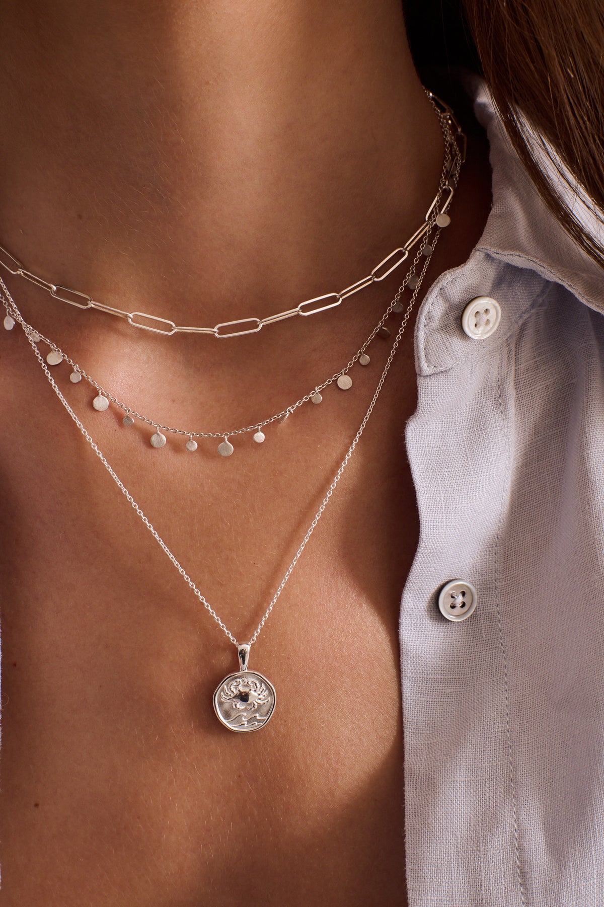 Murkani Cancer Necklace - Zodiac series - Sterling Silver