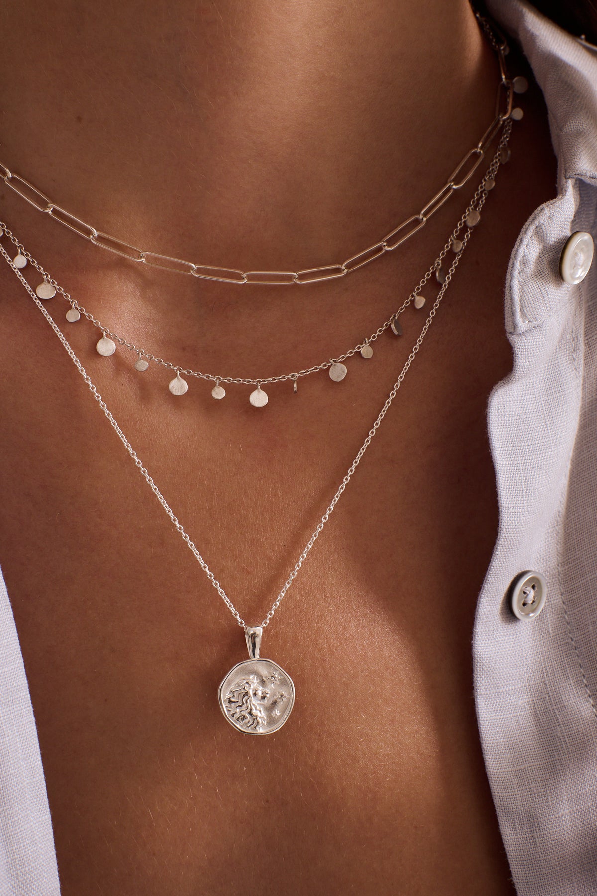 Murkani Leo Necklace - Zodiac series - Sterling Silver