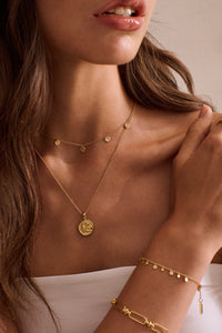 Murkani Aquarius Necklace - Zodiac series in yellow gold plate