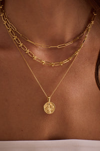 Murkani Virgo Necklace - Zodiac series - Gold plated front view
