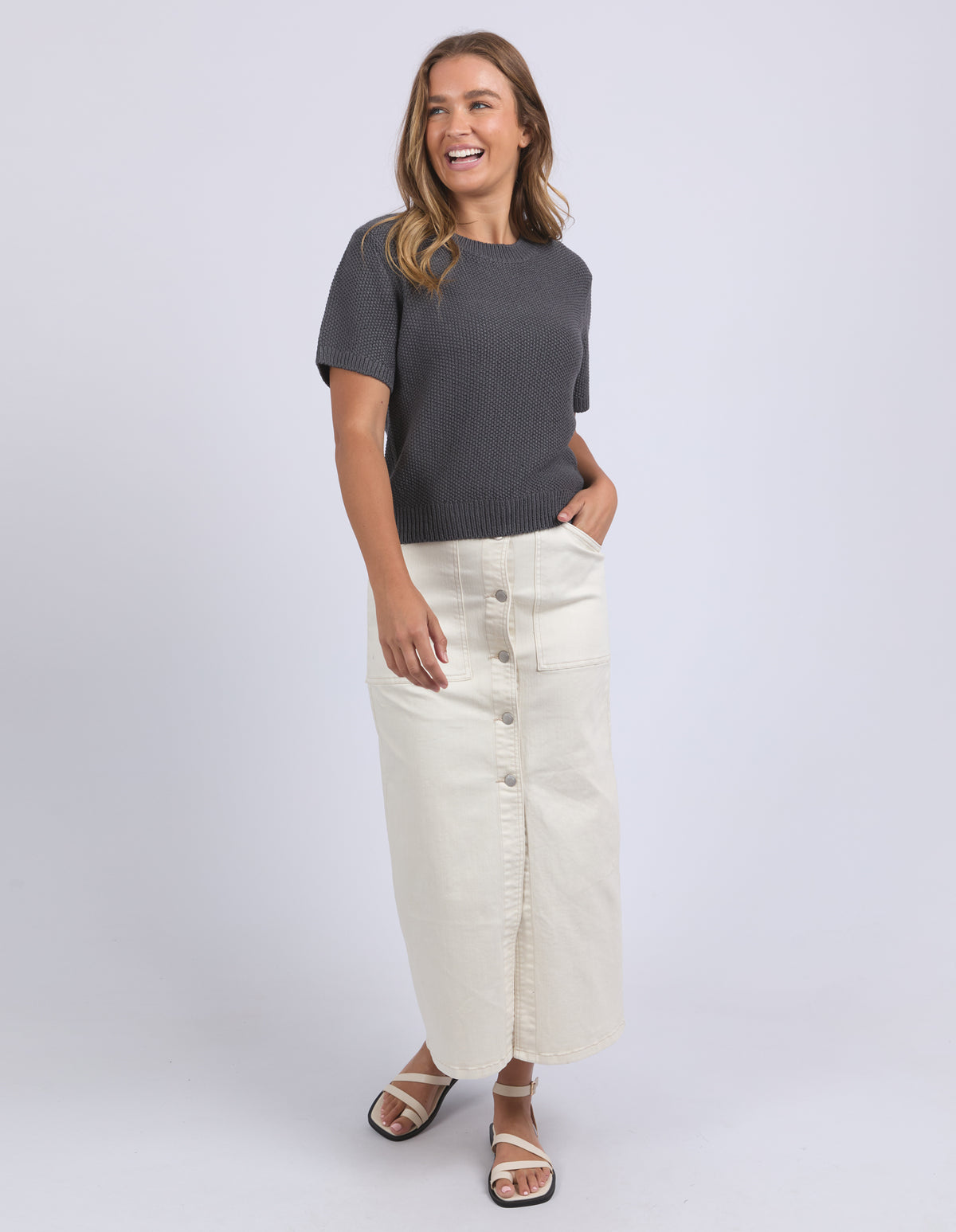 Blair Short Sleeve Knit - Foxwood