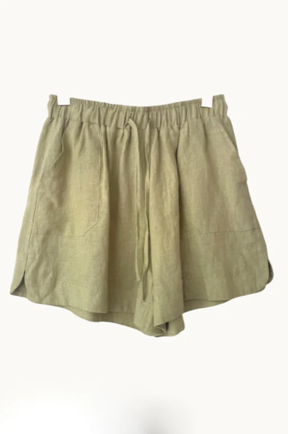 bronte linen shorts by little lies