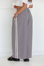 Gingham Racer Stripe Pants