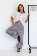 Gingham Racer Stripe Pants