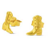 14karat gold vermeil cow girl boot stud earrings by midsummer star