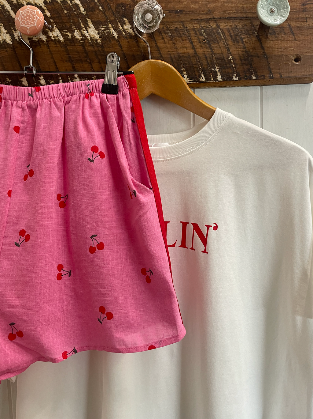 darlin cherry short set by frankie