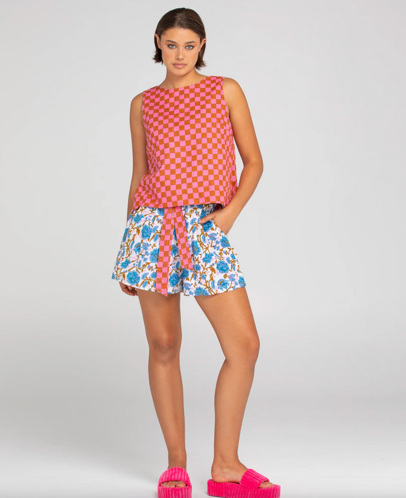 the hara reversible top by boom shankar is a ethicaly produced cotton boho beach top