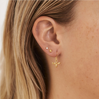 honey bee 18 karat gold plated vermeil earrings by midsummer star