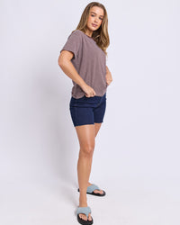Hutch Stripe Tee - Chocolate