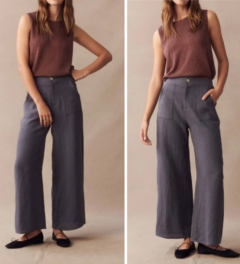 jude linen pants by little lies in charcoal