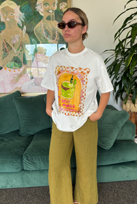 olive green wide leg linen pants by Little Lies