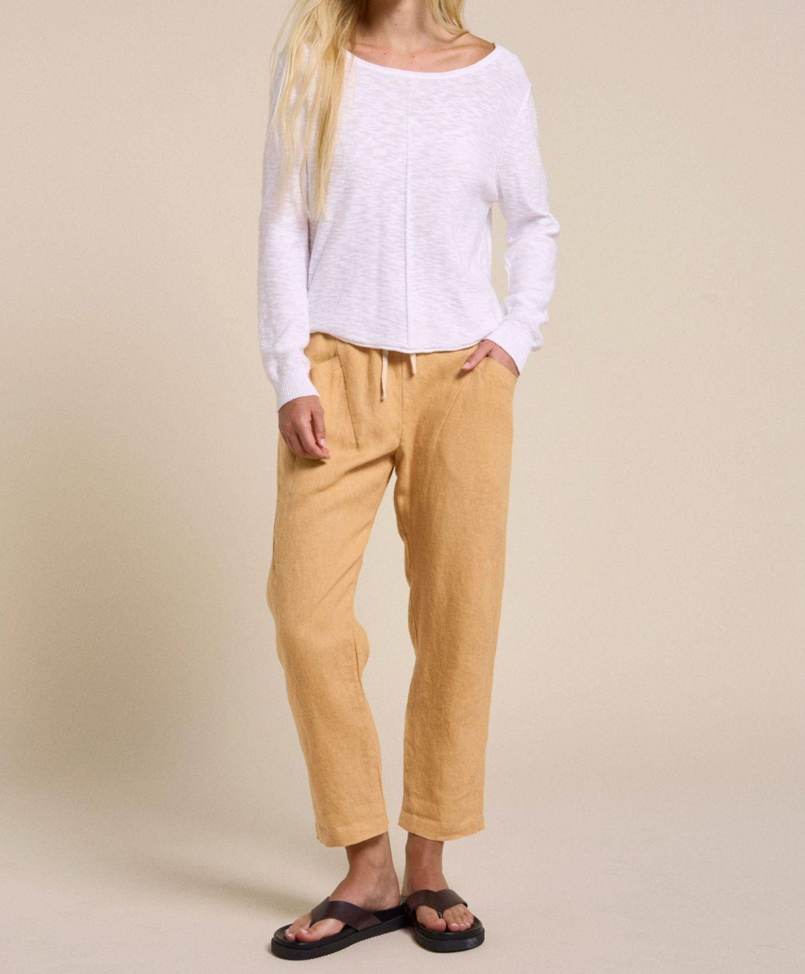 sacha top in white by little lies