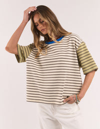 Mash Up Stripe Tee
