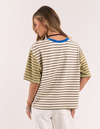 Mash Up Stripe Tee