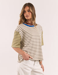 Mash Up Stripe Tee