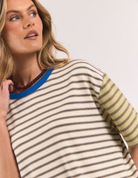 Mash Up Stripe Tee