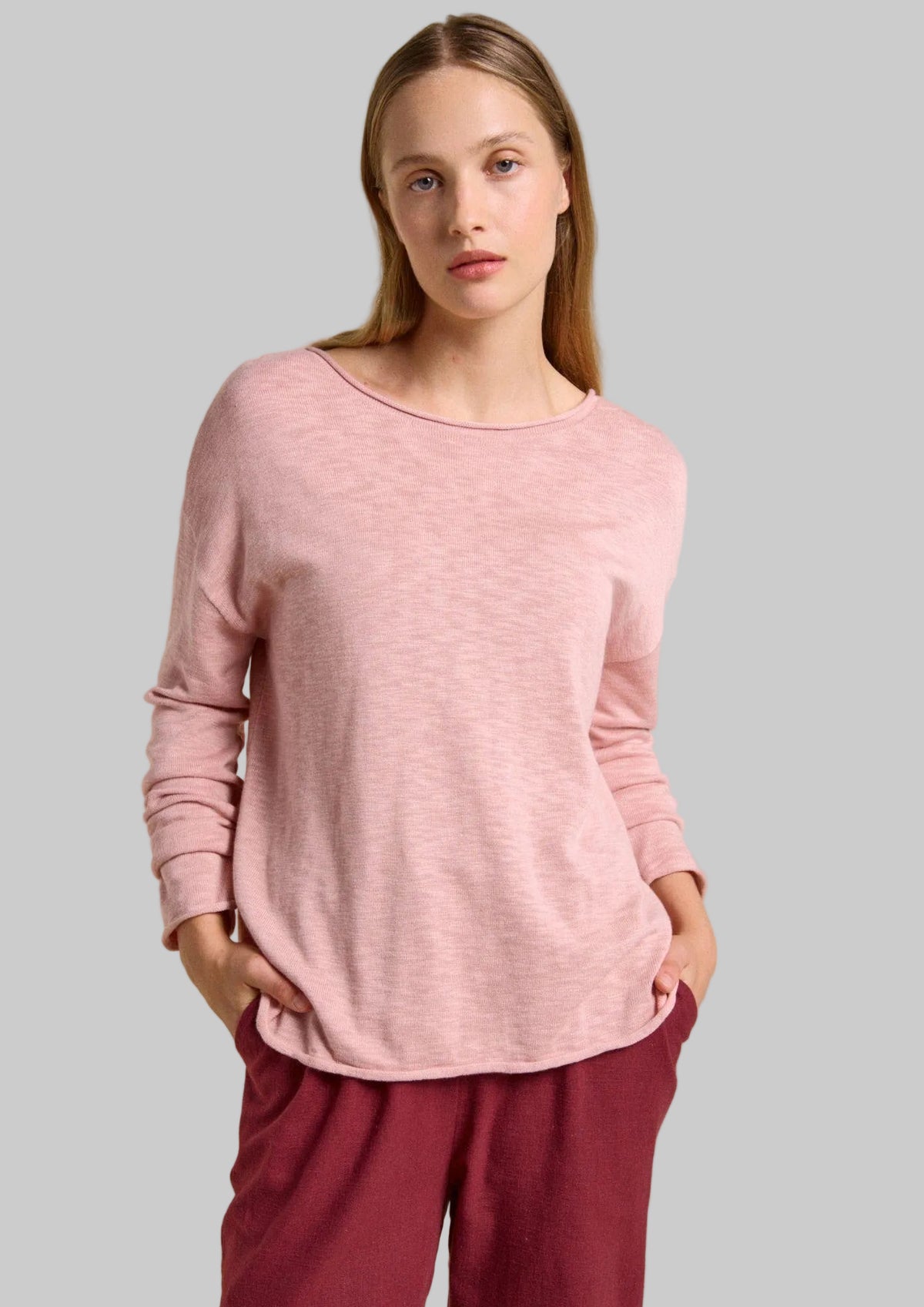 nellie top by little lies is a cotton long sleeve top