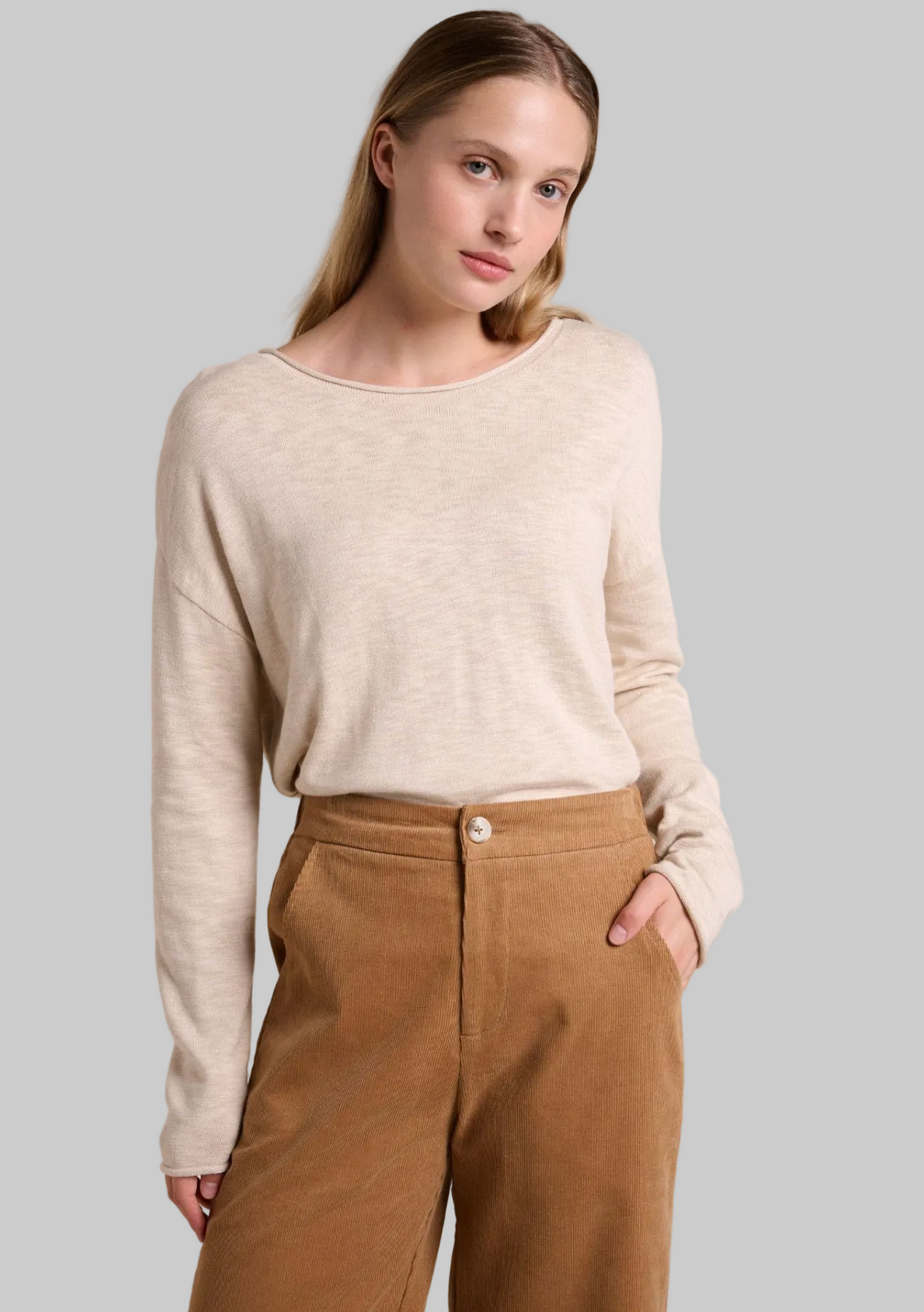 nellie top in natural by little lies