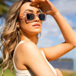 onassis sunglasses by reality eyewear in champagne