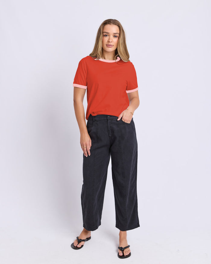 Polaroid Ringer Tee - Red