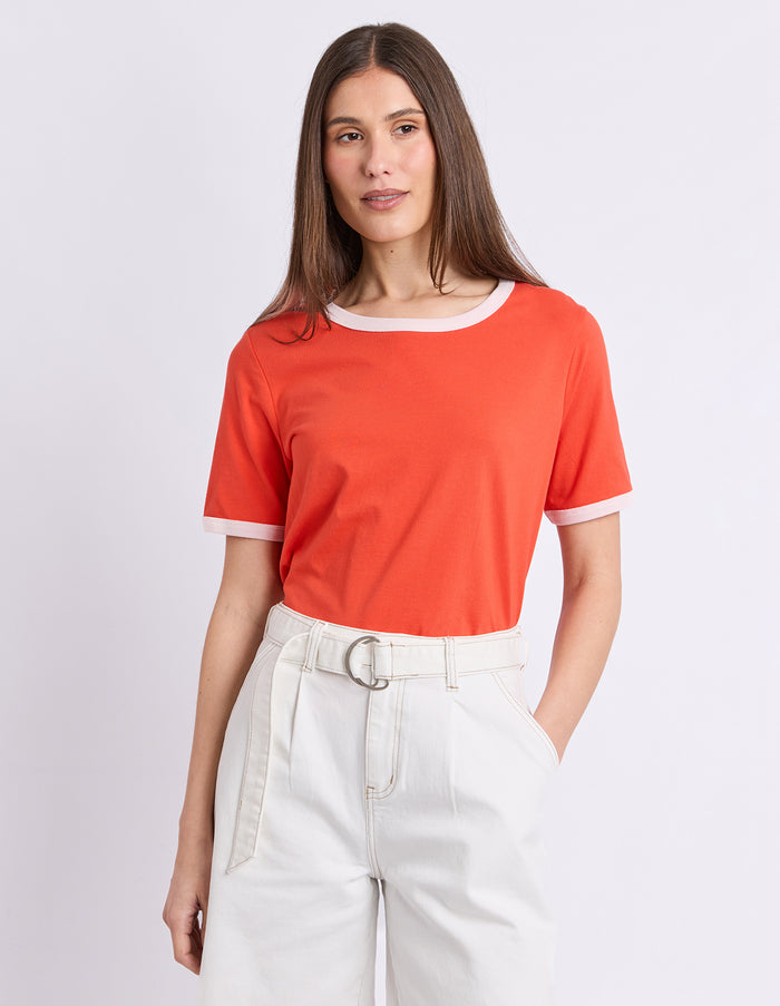 Polaroid Ringer Tee - Red