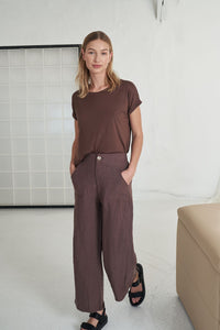 Jude Linen Pants - Chocolate