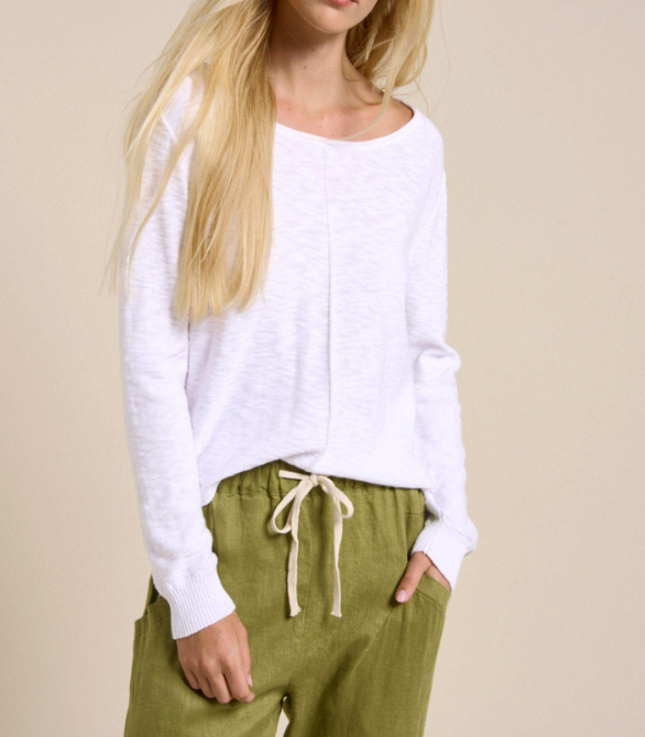 sacha top in white by little lies