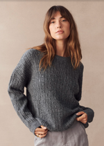 sunday sweater is a soft knitted jumper with matching knit Sunday pants by little lies