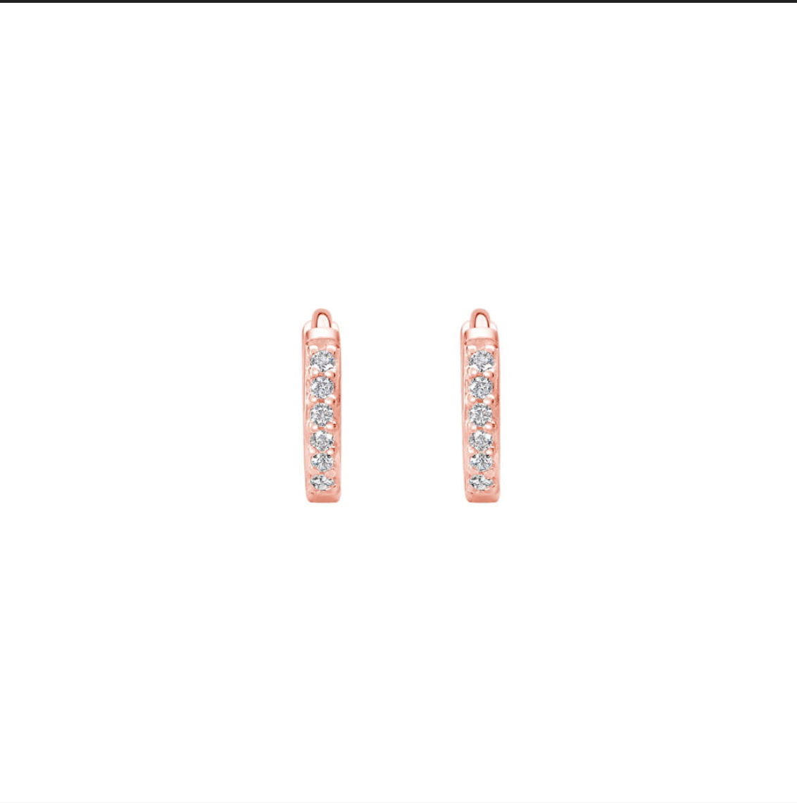 11mm White Topaz Huggie Earrings
